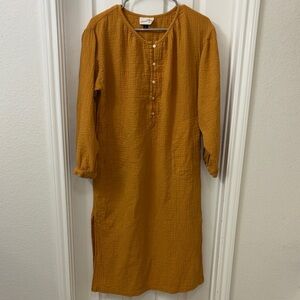 Universal Thread Long Sleeve Dress in Mustard